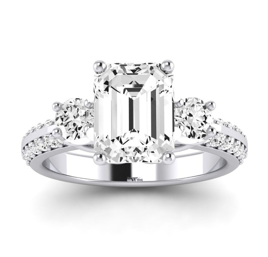 4.00 ct - Thistle - Emerald Lab Diamond Engagement Ring (IGI Certified)
