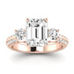 Thistle Emerald Moissanite Bridal Set rosegold