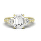 Thistle Emerald Moissanite Bridal Set yellowgold