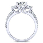 Thistle Cushion Diamond Bridal Set (Lab Grown Igi Cert) whitegold
