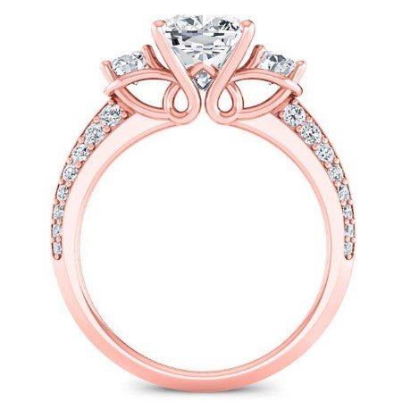 Thistle Cushion Diamond Bridal Set (Lab Grown Igi Cert) rosegold