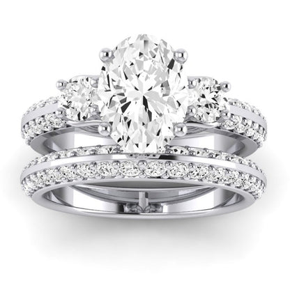 Thistle - GIA Natural Oval Diamond Bridal Set