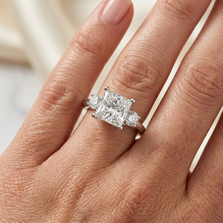 Thistle - GIA Natural Princess Diamond Engagement Ring