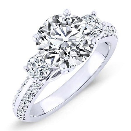 Thistle Round Diamond Bridal Set (Lab Grown Igi Cert) whitegold