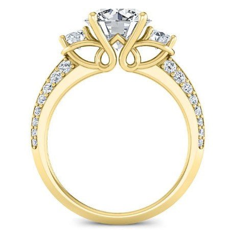 Thistle Round Diamond Bridal Set (Lab Grown Igi Cert) yellowgold