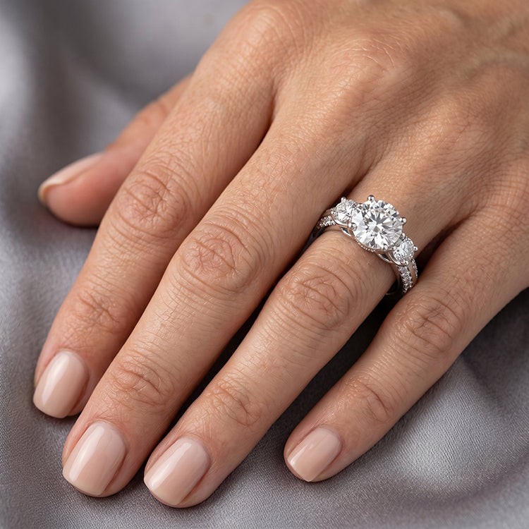 Thistle - GIA Natural Round Diamond Engagement Ring