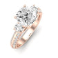 Thistle Diamond Matching Band Only (does Not Include Engagement Ring) For Ring With Cushion Center rosegold