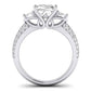 Thistle Diamond Matching Band Only (does Not Include Engagement Ring) For Ring With Cushion Center whitegold