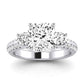 Thistle Moissanite Matching Band Only (does Not Include Engagement Ring) For Ring With Cushion Center whitegold