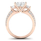 Thistle Moissanite Matching Band Only (does Not Include Engagement Ring) For Ring With Princess Center rosegold