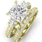 Thistle Moissanite Matching Band Only (does Not Include Engagement Ring) For Ring With Princess Center yellowgold