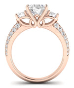 Thistle Oval Diamond Engagement Ring (Lab Grown Igi Cert) rosegold