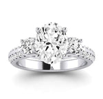 Thistle Oval Diamond Engagement Ring (Lab Grown Igi Cert) whitegold