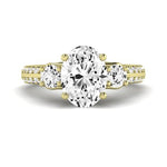 Thistle Oval Moissanite Bridal Set yellowgold