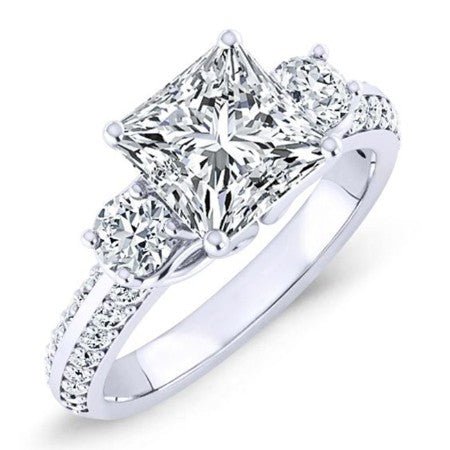 Thistle Princess Moissanite Bridal Set whitegold