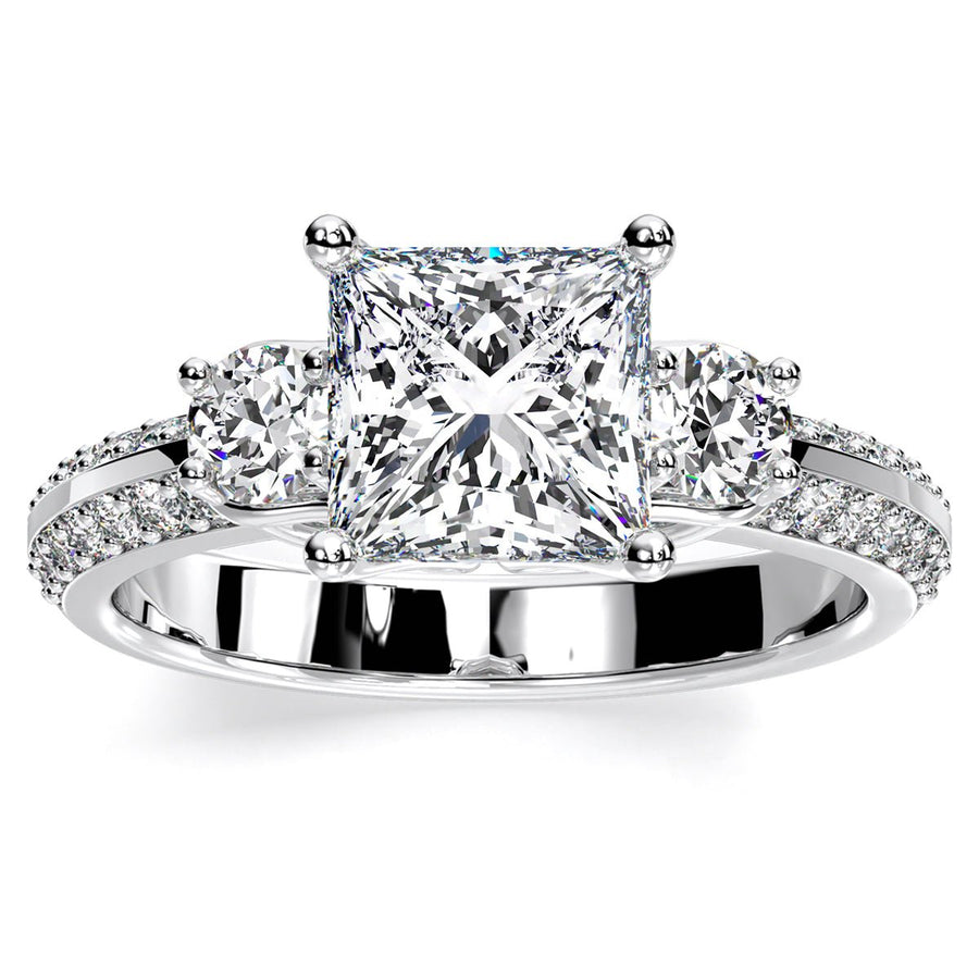1.00 ct - Thistle - Princess Moissanite Engagement Ring