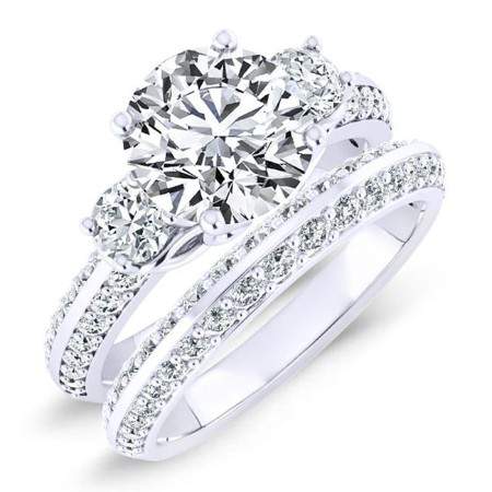 2.00 ct - Thistle - Round Moissanite Bridal Set