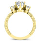 Tuberose Diamond Matching Band Only (engagement Ring Not Included) For Ring With Round Center yellowgold