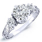 Tuberose Diamond Matching Band Only (engagement Ring Not Included) For Ring With Round Center whitegold