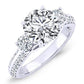 Thistle Round Diamond Engagement Ring (Lab Grown Igi Cert) whitegold