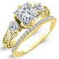 Tuberose Princess Moissanite Bridal Set yellowgold