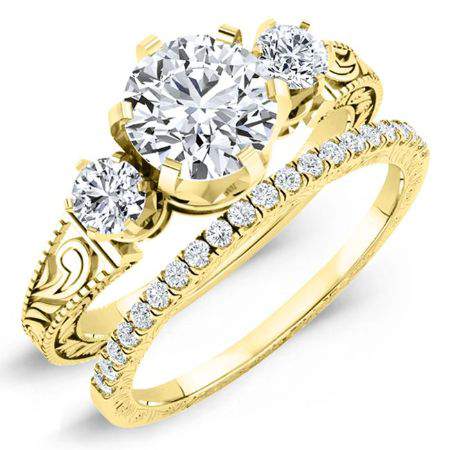 Tuberose Round Diamond Bridal Set (Lab Grown Igi Cert) yellowgold