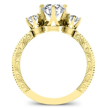 Tuberose Round Diamond Bridal Set (Lab Grown Igi Cert) yellowgold