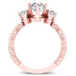 Tuberose Round Diamond Bridal Set (Lab Grown Igi Cert) rosegold