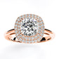 Tulip Cushion Diamond Engagement Ring (Lab Grown Igi Cert) rosegold