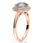 Tulip Cushion Diamond Engagement Ring (Lab Grown Igi Cert) rosegold