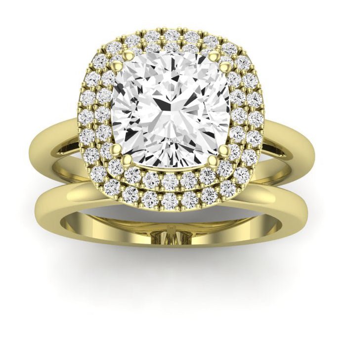 Tulip Cushion Diamond Bridal Set (Lab Grown Igi Cert) yellowgold