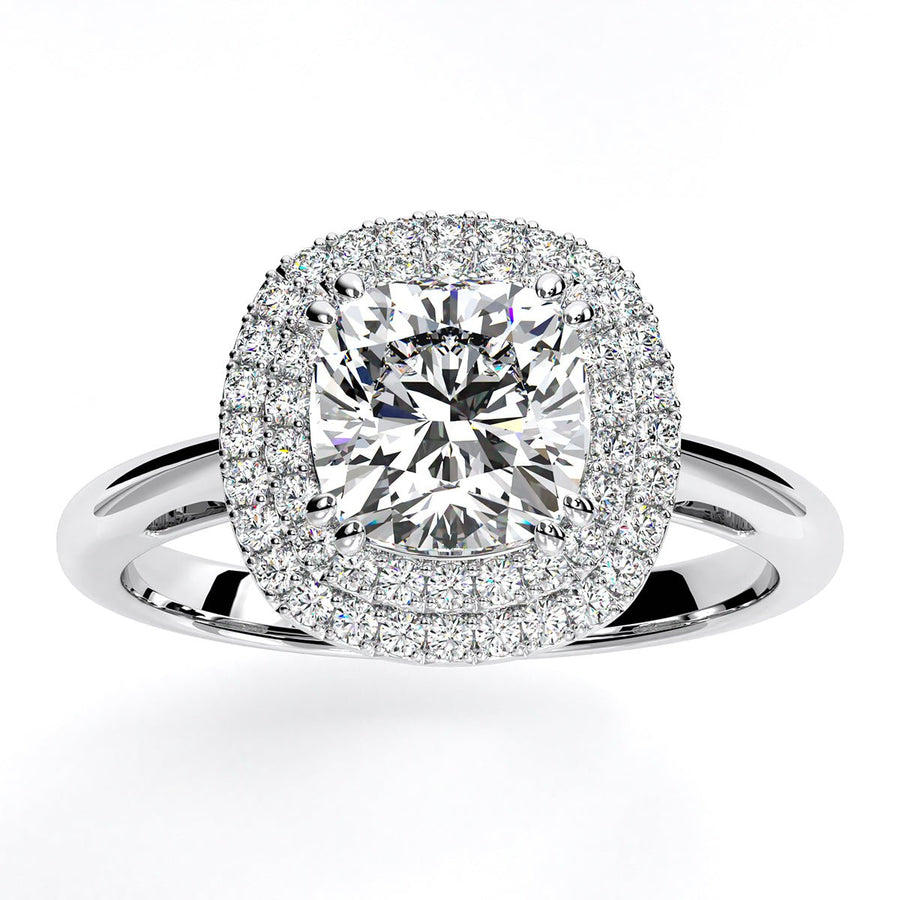 5.00 ct - Tulip - Cushion Lab Diamond Engagement Ring (IGI Certified)