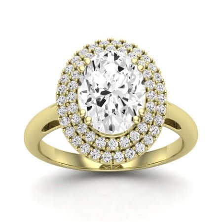 Tulip Diamond Matching Band Only ( Engagement Ring Not Included) For Ring With Oval Center yellowgold