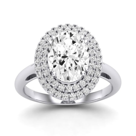 Tulip Diamond Matching Band Only ( Engagement Ring Not Included) For Ring With Oval Center whitegold