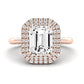 Tulip Emerald Diamond Bridal Set (Lab Grown Igi Cert) rosegold