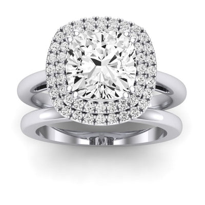 Tulip - GIA Natural Cushion Diamond Bridal Set