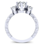 Tuberose Round Diamond Engagement Ring (Lab Grown Igi Cert) whitegold