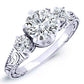 Tuberose Round Diamond Engagement Ring (Lab Grown Igi Cert) whitegold