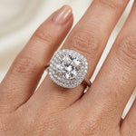 Tulip - GIA Natural Cushion Diamond Engagement Ring