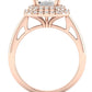 Tulip Emerald Diamond Engagement Ring (Lab Grown Igi Cert) rosegold