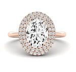 Tulip Oval Diamond Engagement Ring (Lab Grown Igi Cert) rosegold