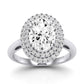 Tulip Oval Diamond Engagement Ring (Lab Grown Igi Cert) whitegold