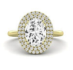 Tulip Oval Diamond Engagement Ring (Lab Grown Igi Cert) yellowgold