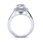 Tulip Round Diamond Bridal Set (Lab Grown Igi Cert) whitegold