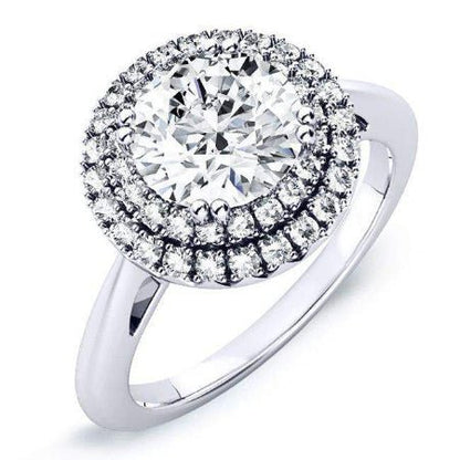 Tulip - GIA Natural Round Diamond Engagement Ring