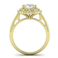 Tulip Diamond Matching Band Only ( Engagement Ring Not Included) For Ring With Oval Center yellowgold