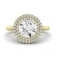 Tulip Diamond Matching Band Only (does Not Include Engagement Ring) For Ring With Round Center yellowgold