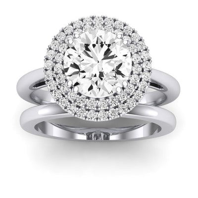 Tulip Diamond Matching Band Only (does Not Include Engagement Ring) For Ring With Round Center whitegold