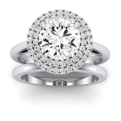 Tulip Diamond Matching Band Only (does Not Include Engagement Ring) For Ring With Round Center whitegold