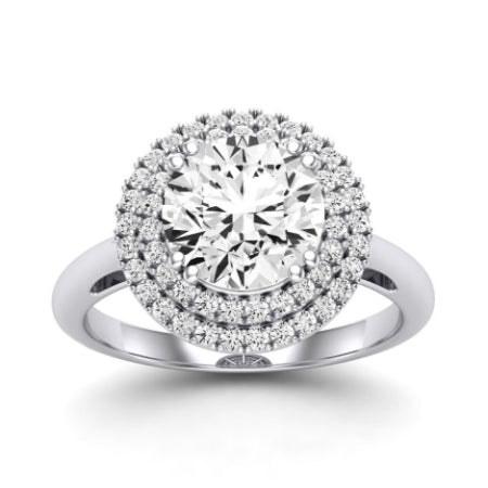 Tulip Diamond Matching Band Only (does Not Include Engagement Ring) For Ring With Round Center whitegold